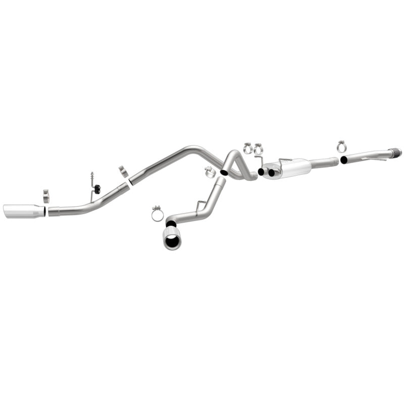 Magnaflow 14 Chev Silverado V8 5.3L CC/EC Cab Dual Split Behind Rear Tires Exit SS Cat Back Perf Exh Magnaflow