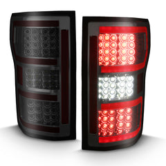 ANZO 2018-2019 Ford F-150 LED Taillight Smoke (Red Light Bar) (w/ Sequential) - eliteracefab.com