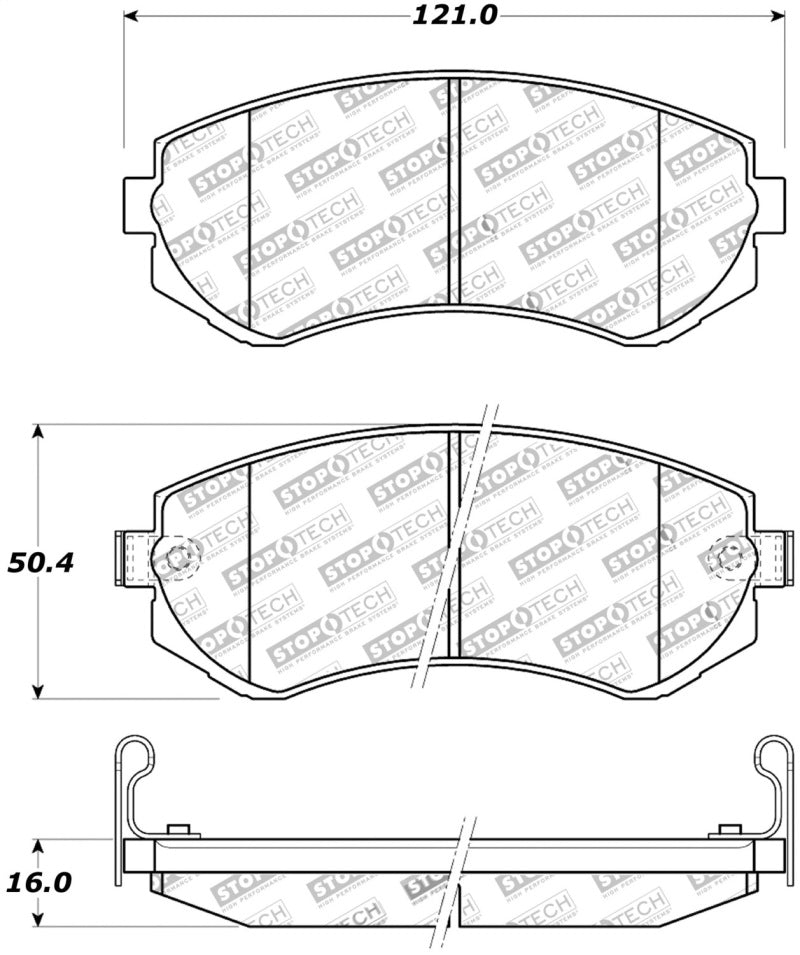 StopTech Street Touring 89-06/96 Nissan 240SX Front Brake Pads - eliteracefab.com