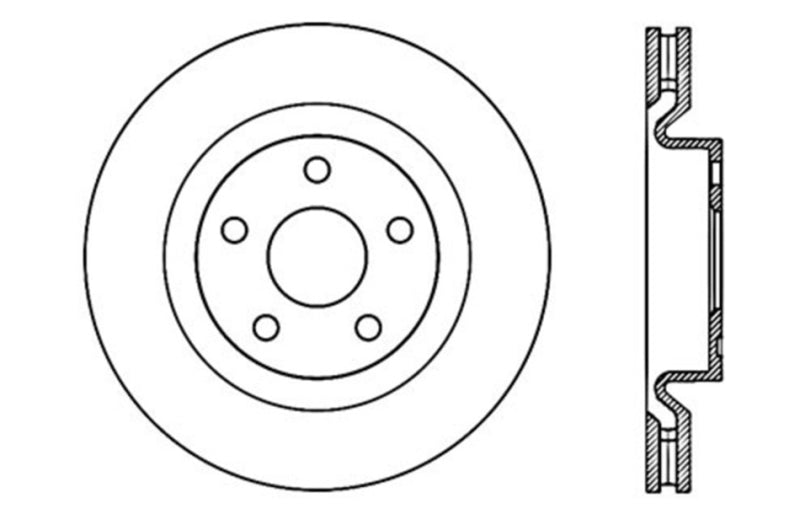 StopTech 08-09 Pontiac G8 Slotted & Drilled Front Left Rotor Stoptech