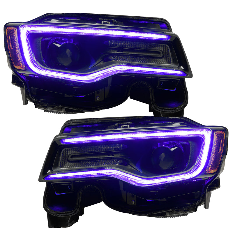 Oracle 14-21 Jeep Grand Cherokee Dynamic Headlight DRL Upgrade Kit - ColorSHIFT - Dynamic - eliteracefab.com