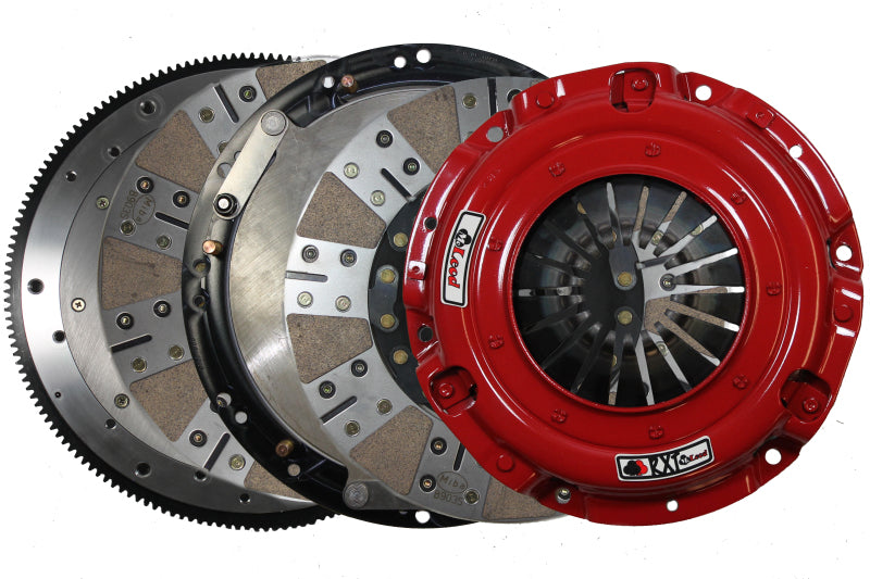 McLeod RXT Twin Disc Clutch Kit w/Steel Flywheel - Mod Motor Fords w/8 Bolt Crank 1-1/8in x 26 Input - eliteracefab.com