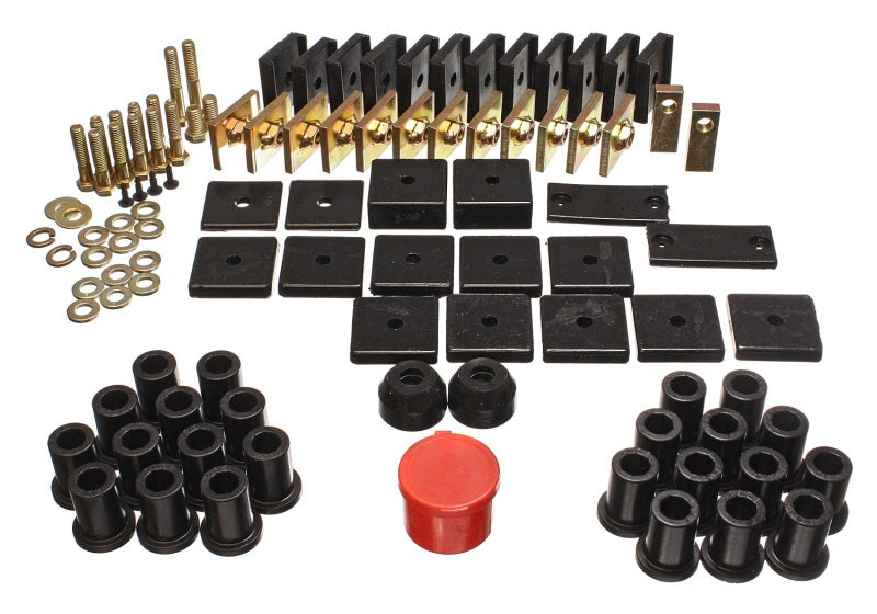 Energy Suspension 64-78 Toyota FJ40 Land Cruiser Black Hyper-Flex Master Bushing Set - eliteracefab.com