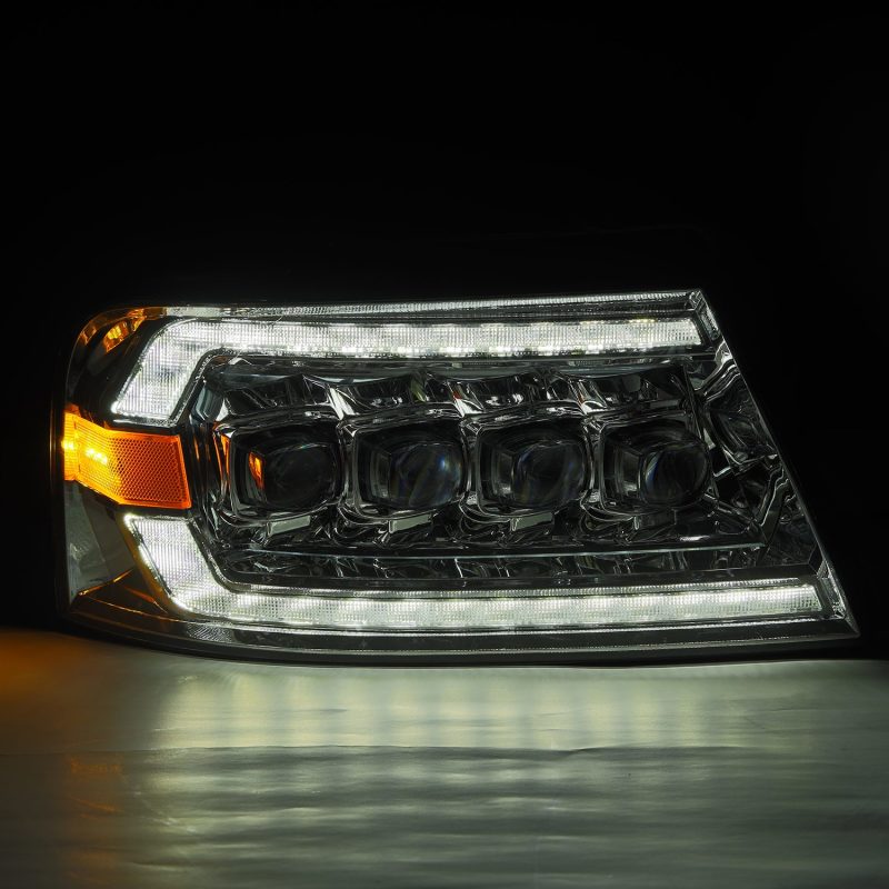 AlphaRex 880129 04-08 Ford F150 / 06-08 Lincoln Mark LT NOVA LED Proj Headlights Chrome w/Activ Light/Seq