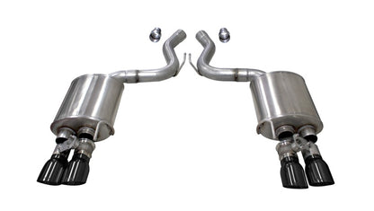 Corsa 2018+ Ford Mustang GT Fastback 5.0L 3in Sport Axle-Back Exhaust w/ 4in Black Tips - eliteracefab.com