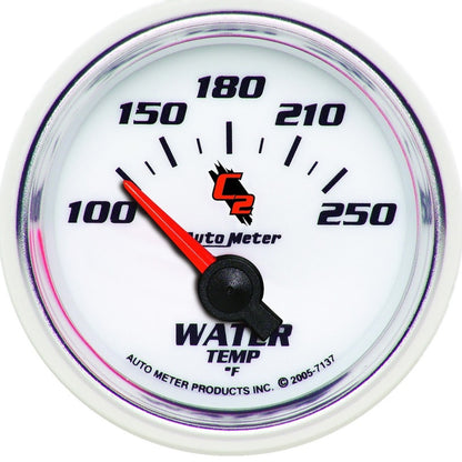 Autometer C2 2-1/16in Electric 100-250 Deg F Water Temperature Gauge 7137
