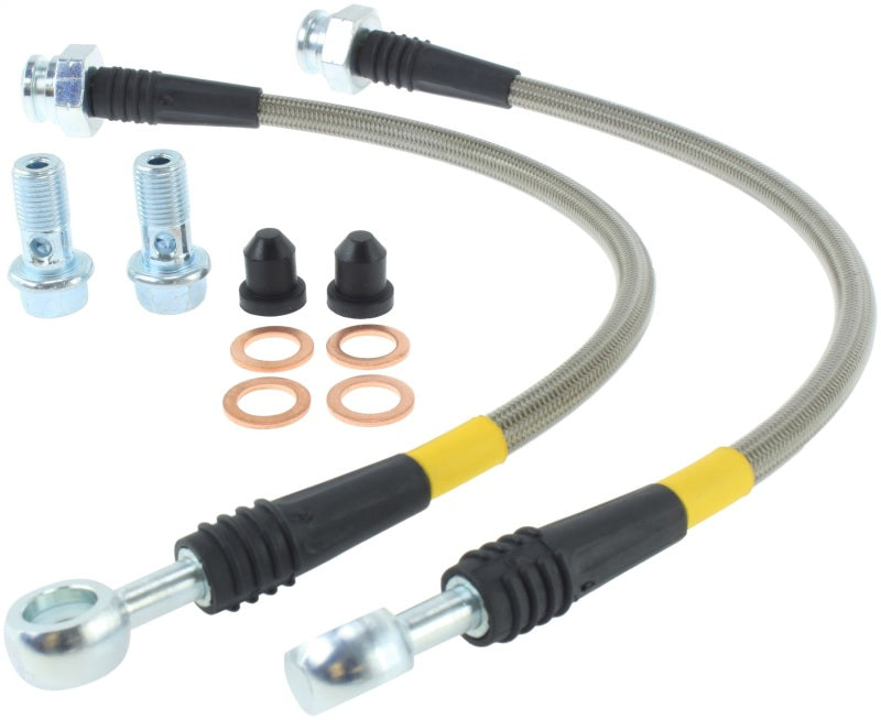 StopTech 89-98 Nissan 240SX (OE Upgrade) Stainless Steel Rear Brake Lines - eliteracefab.com