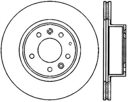 StopTech 93-95 Mazda RX-7 Cryo Slotted Front Left Sport Brake Rotor Stoptech