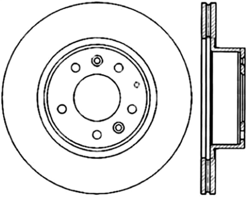 StopTech Sport Slotted (CRYO) 93-95 Mazda RX-7 Front Right Slotted Rotor Stoptech