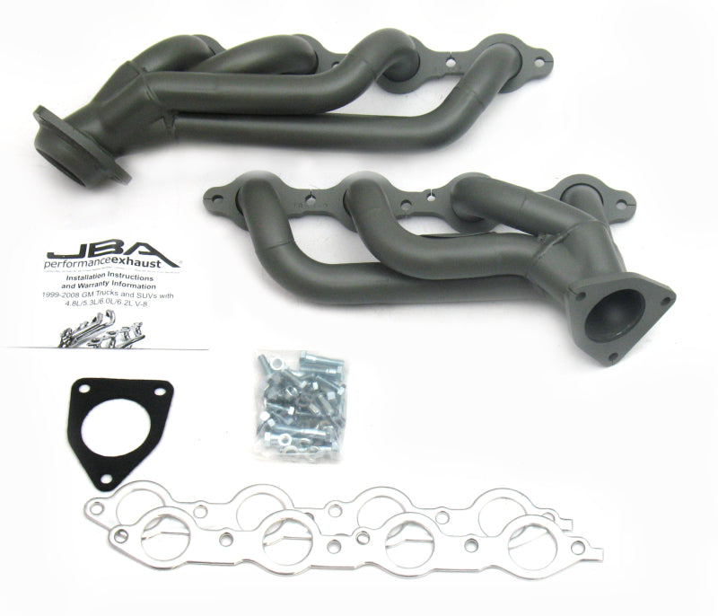 JBA 1850S-2JT | 02-13 GM TRUCK 4.8L/5.3L LS TI CTD CAT4WARD HEADER; 2002-2013 - eliteracefab.com