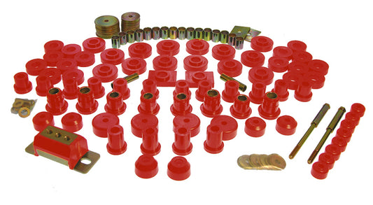 Prothane Total Vehicle Suspension Bushing Kit for 1955–57 Chevy Full-Size Cars, Red – 7-2010