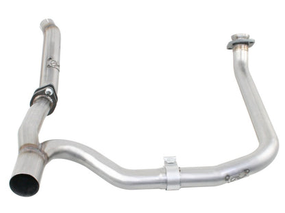 aFe Twisted Steel Delete Down-Pipe and Y-Pipe 2 to 2-1/2in Alum Steel Exhaust 12-16 Jeep Wrangler aFe
