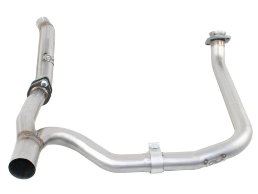 aFe Twisted Steel Delete Down-Pipe and Y-Pipe 2 to 2-1/2in Alum Steel Exhaust 12-16 Jeep Wrangler aFe