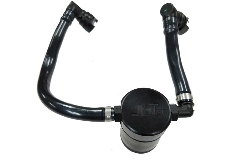 J&L 18-19 Ford Mustang GT Passenger Side Oil Separator 3.0 - Black Anodized - eliteracefab.com