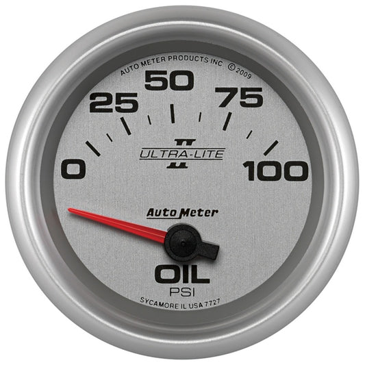 Autometer Ultra-Lite II 2 5/8in 0-100 PSI Short Sweep Electronic Oil Pressure Gauge 7727