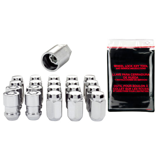 McGard 7/16-20 Chrome 5 Lug Install Kit Cone Seat - 16 Lugs - 84532