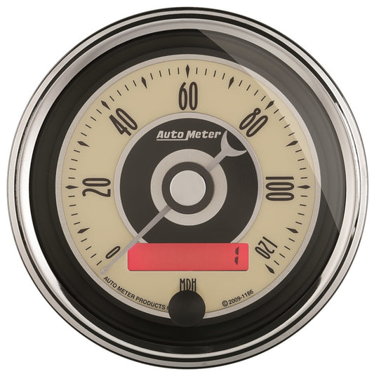 AutoMeter Gauge Speedometer 3-3/8in. 120MPH Elec. Programmable Cruiser Ad 1187