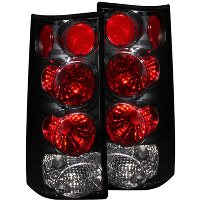 ANZO USA GMC Savana Taillights Black; 1996-2002 - eliteracefab.com