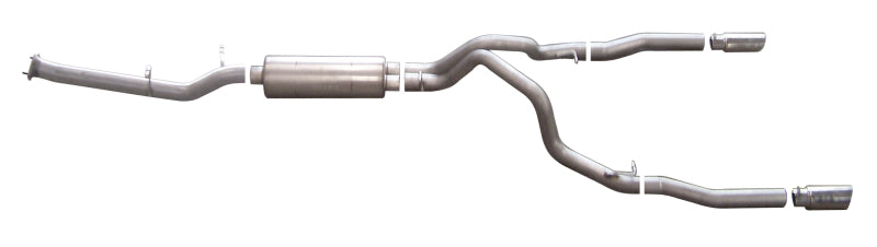 Gibson 07-10 Chevrolet Silverado 2500 HD LT 6.0L 2.25in Cat-Back Dual Split Exhaust - Stainless Gibson