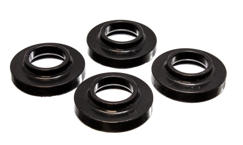 Energy Suspension 97-06 Jeep Wrangler TJ / 84-01 Cherokee Black Front or Rear Coil Lift Isolator Set - eliteracefab.com