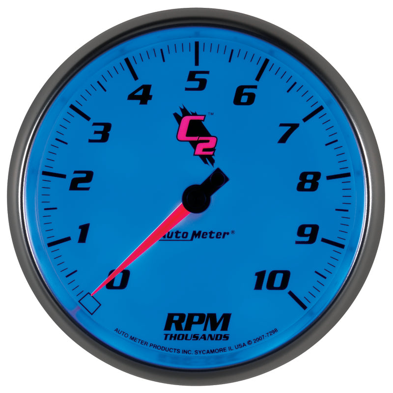 Autometer C2 5 inch 10000 RPM In-Dash Tachometer 7298