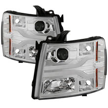 Load image into Gallery viewer, Spyder Chevy Silverado 1500 07-13 Version 3 Projector Headlights - Chrome PRO-YD-CS07V3-LBDRL-C - eliteracefab.com