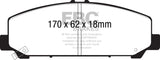 EBC Extra Duty Front Brake Pads - ED91808