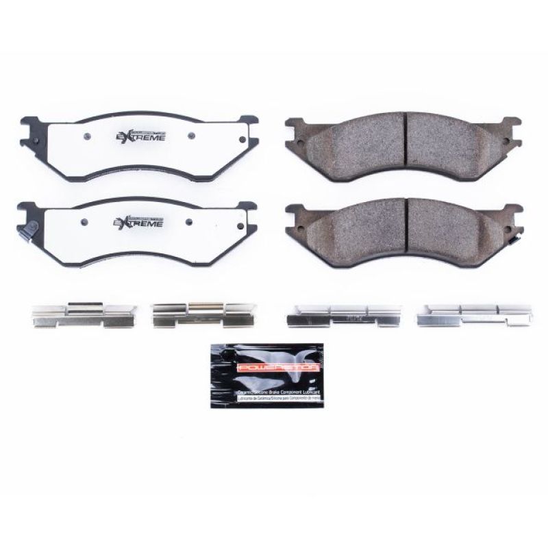 Power Stop 01-08 Dodge Ram 2500 Rear Z36 Truck & Tow Brake Pads w/Hardware - eliteracefab.com