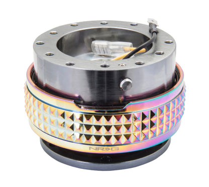 NRG Quick Release Kit - Pyramid Edition - Gunmetal Body / Neochrome Pyramid Ring - SRK-210GM/MC