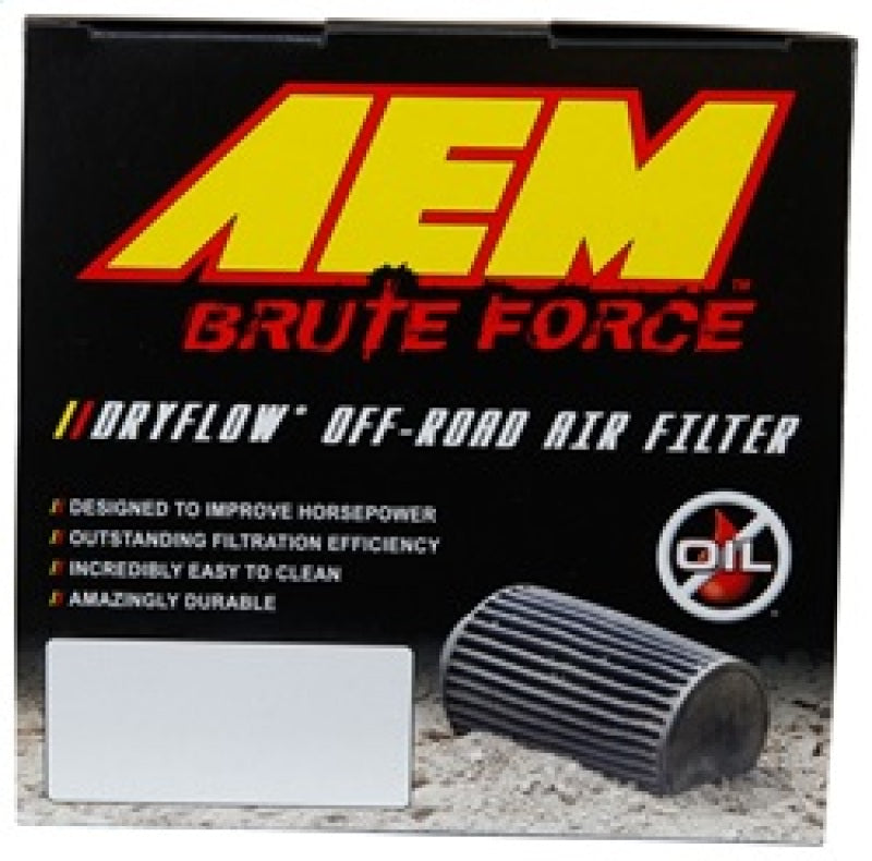 AEM Dryflow 3.25in. X 5in. Round Tapered Air Filter - eliteracefab.com