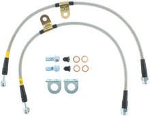 Load image into Gallery viewer, STOPTECH 14-15 FORD FIESTA ST STAINLESS STEEL BBK FRONT BRAKE LINES, 950.61015 - eliteracefab.com