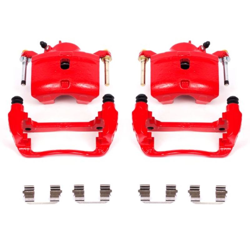 Power Stop 13-15 Acura ILX Front Red Calipers w/Brackets - Pair - eliteracefab.com