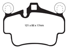 Load image into Gallery viewer, EBC 07-08 Porsche 911 (997) (Cast Iron Rotor only) 3.6 Carrera 2 Yellowstuff Front Brake Pads - eliteracefab.com