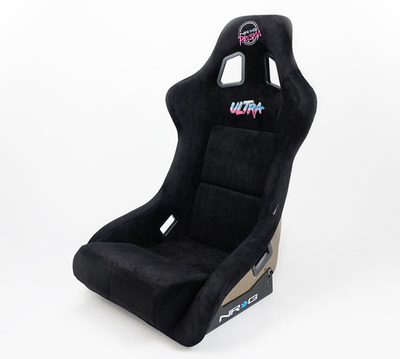 NRG FRP Bucket Seat ULTRA Edition - Large (Black Alcantara/Gold Glitter Back) - FRP-302BK-ULTRA