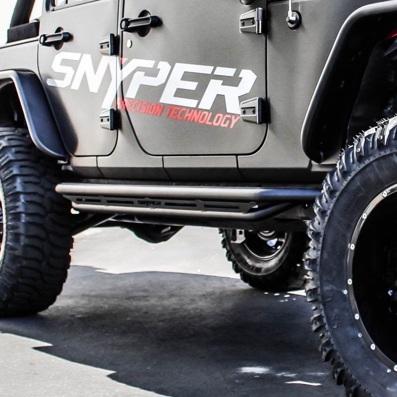 Westin/Snyper 07-17 Jeep Wrangler Unlimited Triple Tube Rock Rail Steps - Textured Black - eliteracefab.com