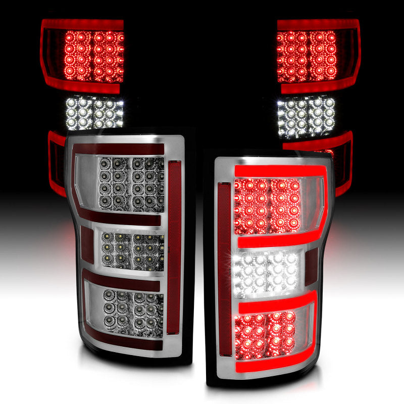 ANZO 18-19 Ford F-150 LED Taillights Chrome - eliteracefab.com