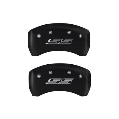MGP 4 Caliper Covers Engraved Front & Rear Gen 5/SS Red finish silver ch MGP