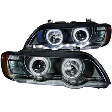 Load image into Gallery viewer, ANZO 2000-2003 BMW X5 Projector Headlights w/ Halo Black - eliteracefab.com