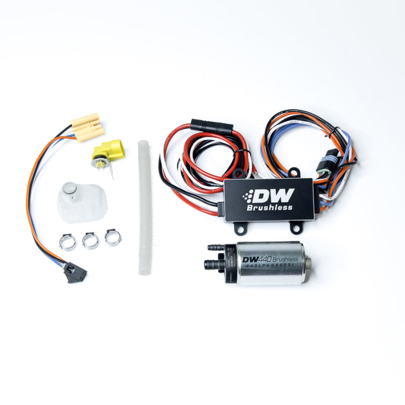 DeatschWerks 04-08 Mazda RX-8 440lph In-Tank Brushless Fuel Pump w/9-0904 Instl Kit/C102 Controller - eliteracefab.com