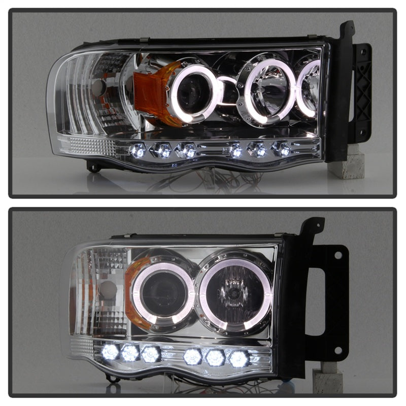 Spyder Dodge Ram 1500 02-05/Ram 2500 03-05 Projector Headlights LED Halo LED Chrm PRO-YD-DR02-HL-C - eliteracefab.com