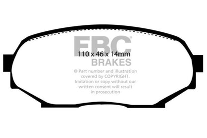 EBC 90-93 Geo Storm 1.6 Greenstuff Front Brake Pads - eliteracefab.com