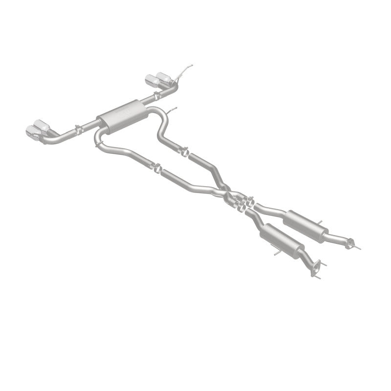 MagnaFlow Cat Back, SS, 2.5in, Quad Split Polish 4in tip 14-15 Jeep Grand Cherokee 3.6L/5.7L V6/V8 Magnaflow