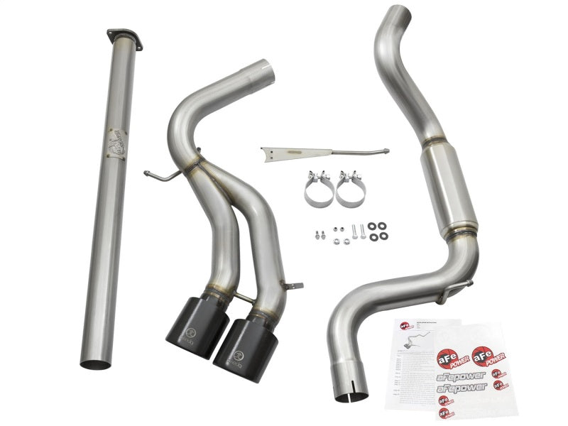 aFe Takeda 3in SS Exhaust Cat-Back 13-16 Ford Focus ST 2.0L Black Tips - eliteracefab.com