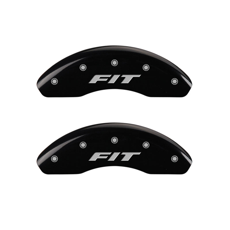MGP 4 Caliper Covers Engraved Front & Rear i-Vtec Black finish silver ch MGP