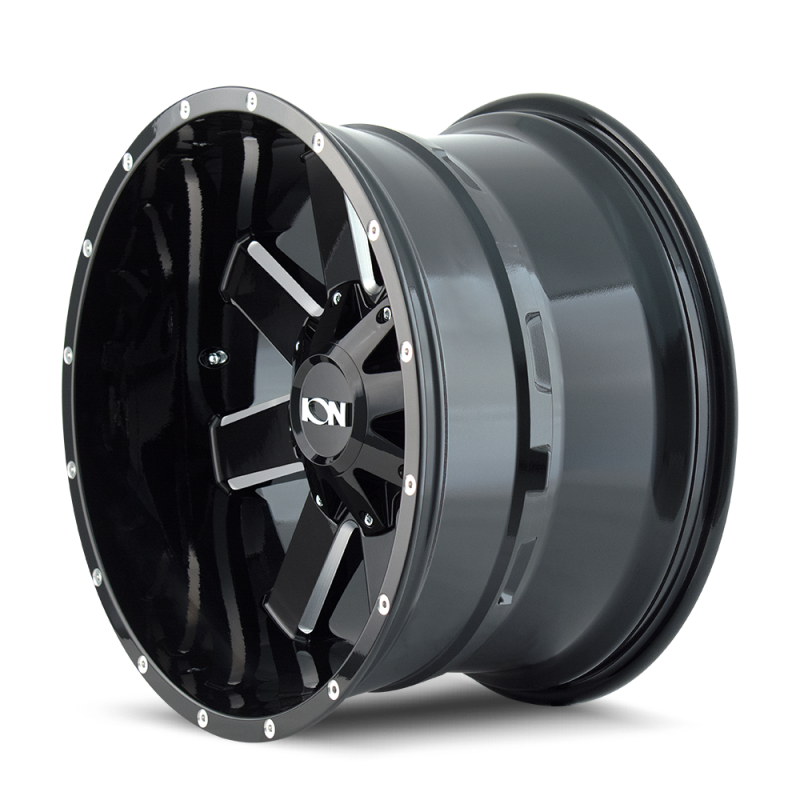 ION Type 141 17x9 / 6x135 BP / 13mm Offset / 106mm Hub Gloss Black Milled Wheel ION Wheels