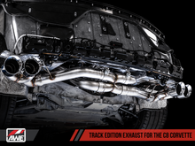 Load image into Gallery viewer, AWE Tuning 2020 Chevrolet Corvette (C8) Track Edition Exhaust - Quad Diamond Black Tips - eliteracefab.com