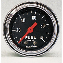 Load image into Gallery viewer, AutoMeter Gauge Fuel Pressure 2-1/16in. 100PSI Mechanical Traditional Chrome