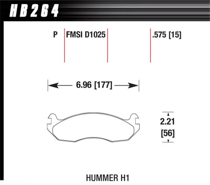 Hawk Performance Super Duty Brake Pads - HB264P.575 Hawk Performance