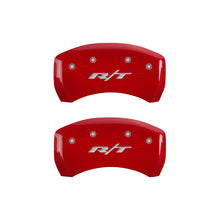 Load image into Gallery viewer, MGP 4 Caliper Covers Engraved Front &amp; Rear RT1-Truck Red finish silver ch MGP