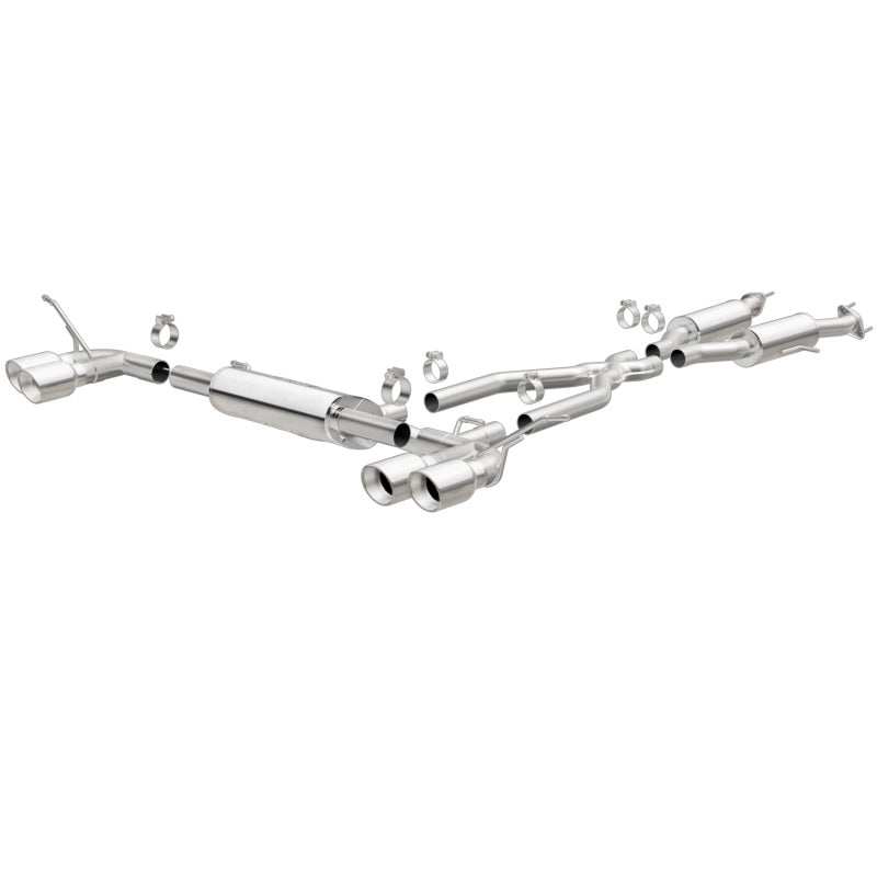 MagnaFlow Cat Back, SS, 2.5in, Quad Split Polish 4in tip 14-15 Jeep Grand Cherokee 3.6L/5.7L V6/V8 Magnaflow